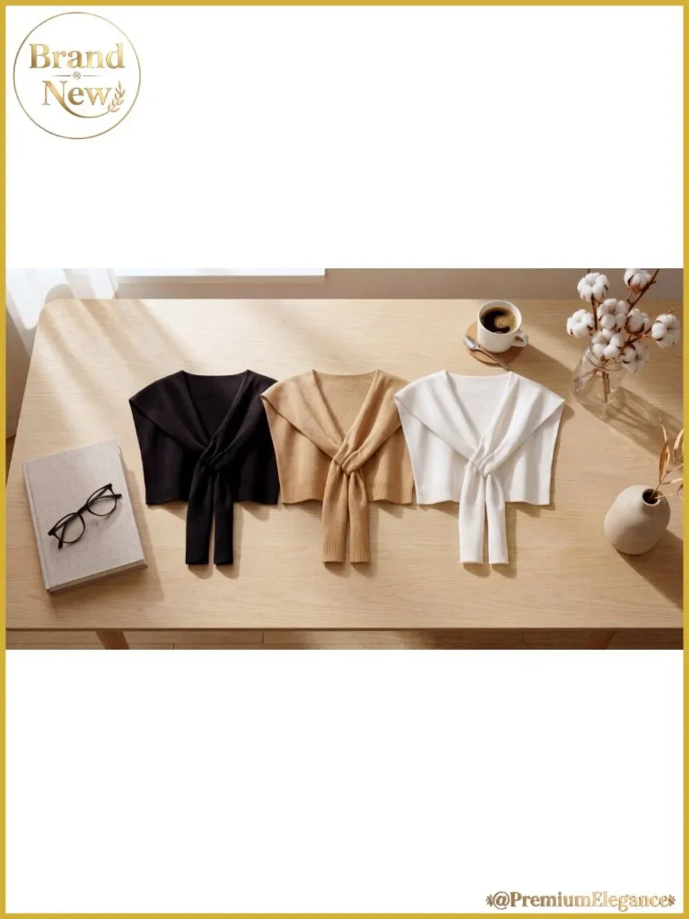 3 Pack Sweater Shawl Wraps Knitted Lightweight Women One Size
